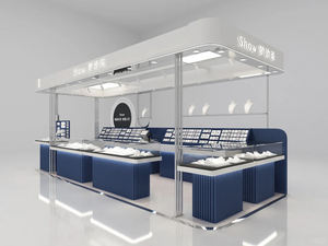 Custom Jewelry <b>Display</b> Island | Boutique Center Showcase | Wooden LED Lighting <b>Cabinets</b> | Turnkey Retail Store Solutions - Product Image 3
