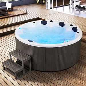 Vasca Idromassaggio Esterna Rotonda con Jacuzzi, Spa per Massaggi all'Aperto 6326 - Product Image 1