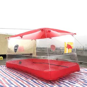 प्रदर्शनी लाल और पारदर्शी Inflatable कार भंडारण बुलबुला कार कवर