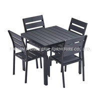 Chaises d'extérieur en bois massif en métal Chaises de patio Jardin Imperméabilisation Anticorrosion Cour en plein air Hôtel B & B Chaise en bois