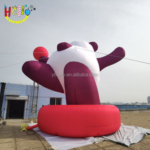 Segno di decorazione pubblicitaria modello animale gonfiabile gigante cartone animato Panda mascotte - Product Image 2