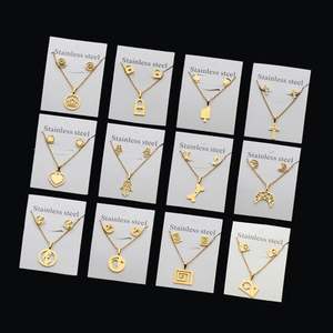 Bijoux แซนดี้ของขวัญสร้อยคอต่างหูชุดเครื่องประดับสำหรับผู้หญิงเลนส์ป้องกันฝาครอบทองใหม่ Iphoneess เหล็กจี้อินเทรนด์ผีเสื้อ - Product Image 1