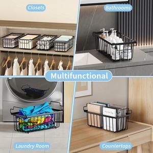 Lot de 4 bacs organisateur de congélateur <span class=keywords><strong>coffre</strong></span> empilable bacs organisateur de congélateur profond obtenir de la nourriture facilement avec poignée - Product Image 2