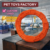Jouet pour chiens TPR Luxury Fetch, disque volant en forme de pneu, design texturé pour une meilleure adhérence, jouet interactif pour l'exercice et l'entraînement en plein air