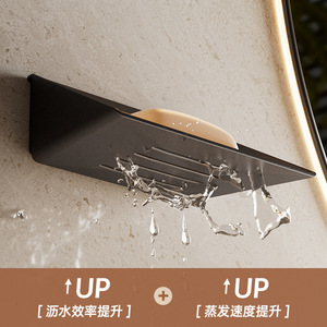 Soap Dish Wall Mount Rectangular Plastic Minimalist Design For Bathroom Toilet Use - Product Image 5
