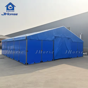 Facile à assembler Construction temporaire d'écurie en PVC <span class=keywords><strong>pour</strong></span> chevaux décrochage bon marché à construire avec bâche - Product Image 2