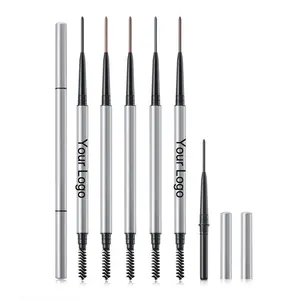 Wholesale not logo Dual-ended precision eyebrow pencil for shaping defining neutral brows