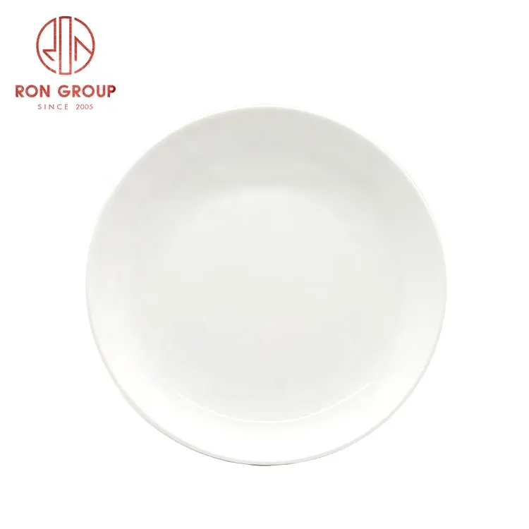 one stop service factory direct round plate dinnerware cheap price lunch white ceramic restaurant plates