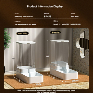 Taşınabilir Premium Evcil Hayvan Mama Kabı 3.8L Yerçekimli Su 2.1kg Mama Dağıtıcı 28.5cm Yükseklik Modern Tasarım Kolay Temizlenir Köpekler ve Kediler için - Product Image 4