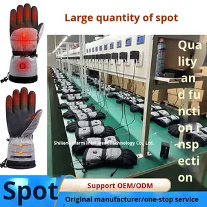 Guantes cálidos de invierno Tecnología de pantalla táctil Nylon Cross-Border Guantes de esquí con calefacción impermeables para ciclismo Snowboard Nueva calefacción - Product Image 6