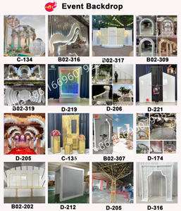 Venta al por mayor precio de fábrica moderno de Metal boda Mandap Stand nueva llegada Chuppah Props para evento decoración de bodas - Product Image 6