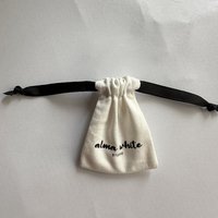 Petits sacs d'emballage recyclables personnalisés en coton pochette cadeau en toile avec cordon de serrage pour bijoux avec logo