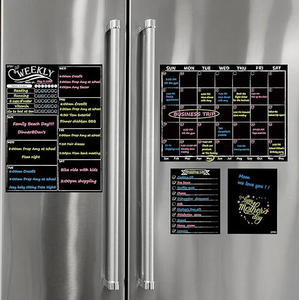 Calendrier mensuel magnétique effaçable à sec, montage sans adhésif, tableau blanc hebdomadaire, parfait pour la liste des tâches ménagiques en famille - Product Image 6