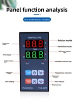 Controlador de Temperatura Digital TUOBANG TC3-501T 96*48mm con Temporizador, Termostato PID ODM/OEM para Máquina de Estampado en Caliente Industrial