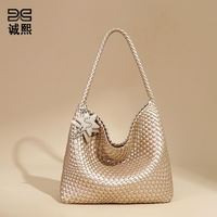 Sac à bandoulière bohème en paille tressée pour femme, fermeture éclair étanche, finition dorée métallique, grande capacité, sac à main décoré de fleurs