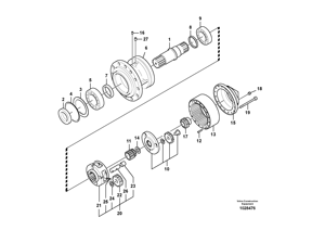 Moteur d'orientation pour pelle hydraulique EC700B, Pièces de rechange VOE 14609494 14535293 14522564 14535295 14631507 14622007 14645005, Dispositif rotatif - Product Image 1
