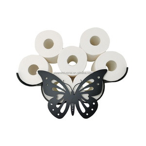 Nouveau design décoratif, forme <span class=keywords><strong>papillon</strong></span>, porte-serviettes et <span class=keywords><strong>papier</strong></span> de rechange pour animaux, support mural de <span class=keywords><strong>papier</strong></span> <span class=keywords><strong>toilette</strong></span> sur pied, support de rangement - Product Image 1