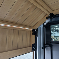 Porte de garage sectionnelle sur mesure de luxe australienne, à montage encastré, aspect bois, pour grande maison