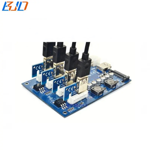 Fabrika toptan PCI-E X1 için 4 * PCI-E 1X yuvası adaptörü genişleme yükseltici kart grafik kartı GPU için ATX 6PIN & SATA güç - Product Image 5