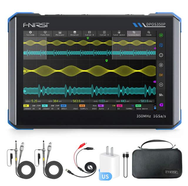 4 in 1 350MHz 1GSPS Tablet Oscilloscope Signal Generator Spectrum Analyzer Frequency Response Analyzer