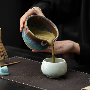 Classica lampada portatile in ceramica Matcha macchina da tè punta tazza e tazza con Base a spazzola - Product Image 3
