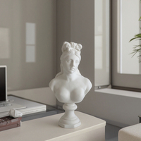 Ornement abstrait en résine écologique Sculpture de Vénus Statuette de buste de style campagnard pour décoration murale de bureau et maison ornements de cadeaux