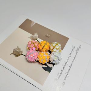 Cuentas de aleación con diseño floral para joyería DIY, cierre magnético para hacer collares, suministros de abalorios esféricos de 12 mm - Product Image 4