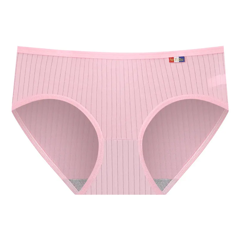 Factory Wholesale Light Women's Panties Solid Color Breathable Mid-rise Triangle Pants High Elasticity Underwear