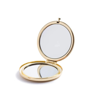 Miroir de poche compact personnalisé de luxe, double face, en métal, grossissant, pour cosmétiques - Product Image 1