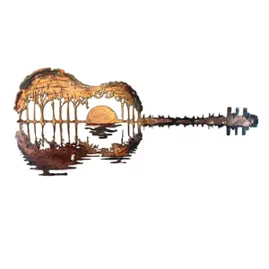 Металлическая декоративная гитара