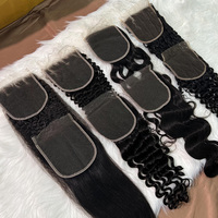 4x4 5x5 HD pour closure en cheveux humains vierges brésiliens Remy