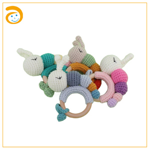 Hilo de algodón hecho a mano creativo tejido a mano ganchillo sonajero bebé sonajero tortuga chico juguete edredón morder sonajero regalo - Product Image 4