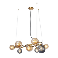 Vente chaude Luminaire suspendu décoratif d'intérieur pour salon Lustres ronds de luxe