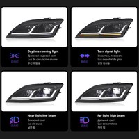 Conjunto de Faros Delanteros LED YX de 12 V y 6000 K para Audi TT MK2 2008-2014, Carcasa Robusta de ABS, Enchufar y Usar, Lámparas Delanteras para Automóvil