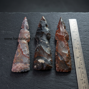 Punta de Flecha de Ágata Hecha a Mano, Cristal Artesanal, Imitación Antigua, Artículo Coleccionable, Forma Triangular, Accesorio de Piedra Preciosa - Product Image 6