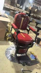 Silla de Peluquería de Alta Calidad con Marco de Metal Negro, Muebles de Salón, Silla de Estilismo, Silla Personalizada de Lujo para Barbería - Product Image 4