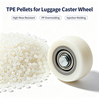 Granulés TPE à haute résistance à l'usure pour roulettes de bagages, moulage par injection PP, granulés TPE dureté 75A~80A