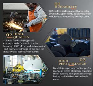 <span class=keywords><strong>4</strong></span> 1/2インチ（115mm）耐久性のある研削砥石、金属切断ホイール（グラインダー用） - Product Image 5