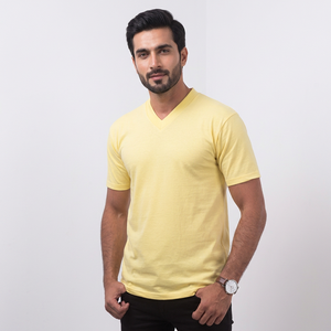 Camiseta Blanca Personalizada de Cuello en V, 100% Algodón, Corte Ajustado, Lisa, para Hombre, Verano 2025, Camisetas Casuales para Hombre con Logotipo Personalizado - Product Image 1