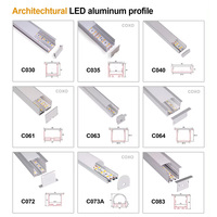 Mini profil LED moderne ultra-mince pour l'installation d'éclairage linéaire encastré et en saillie pour armoires et cuisines