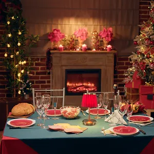 Noel hediyesi kablosuz akü masa lambaları otel yemek led akülü masa lambası kısılabilir abajur masa lambaları