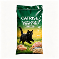 Sac d'emballage tissé en PP de qualité alimentaire pour aliments secs pour chats, sac tissé laminé BOPP robuste de 25 kg pour le stockage d'aliments pour animaux de compagnie