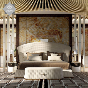 Di lusso grande testiera matrimoniale king size letto con cuoio DELL'UNITÀ di elaborazione di stile moderno doppio morbido in pelle di stoccaggio letto - Product Image 1