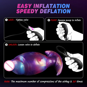 Grande Fantasia Monstro Alienígena Anal Dildo Brinquedos Inflável <span class=keywords><strong>Butt</strong></span> <span class=keywords><strong>Plug</strong></span> T-Shape Base Enorme Silicone Próstata Brinquedo para Expandir Diversão Anal - Product Image 3