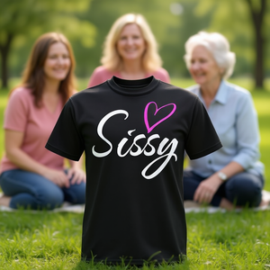 T-shirt Sissy avec cœur rose pour tante, grand-mère, maman, cadeau amusant - Product Image 3