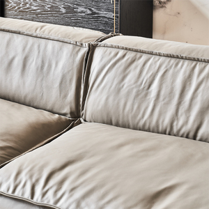 Canapés en cuir de luxe de marques italiennes avec coussins en plumes doux - Product Image 5
