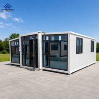Contenedor Modular de Acero Expandible, Moderno y Ecológico, de 20 pies/40 pies, Plegable de Doble Ala, Prefabricado, Tipo Villa, Casa Pequeña Móvil