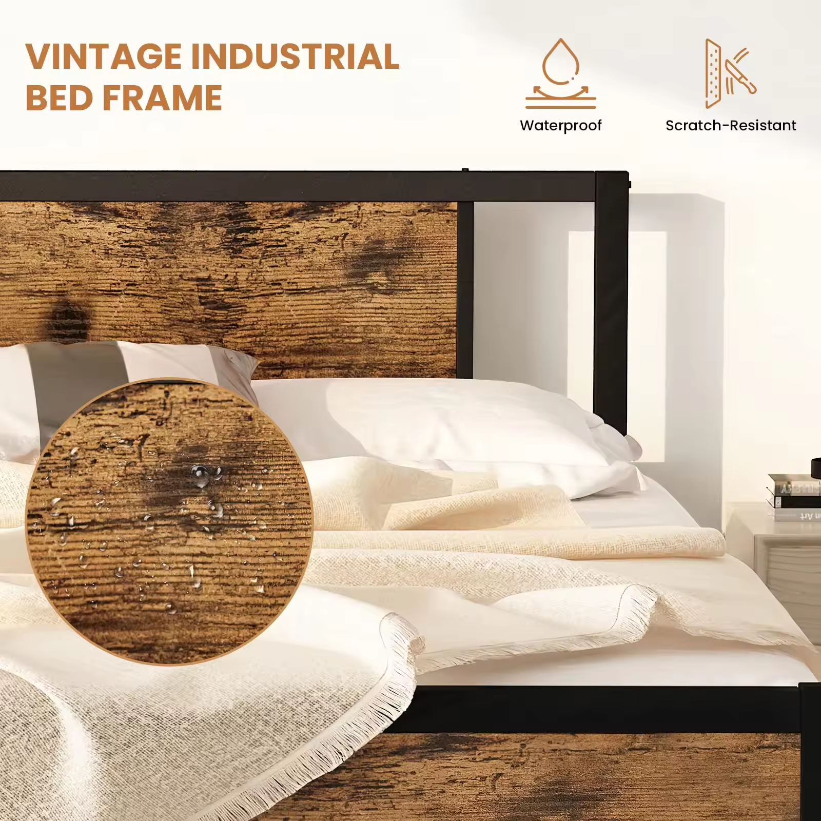 bed frame vintage metal full size