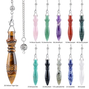 Péndulo de Cristal Natural Tallado y Curado con Reiki, para Adivinación, Meditación y Equilibrio de Chakras - Product Image 6