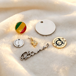 Customized Metal Brand <b>Name</b> <b>Labels</b> Sewing Metal Logo Badges Personalized Private Tags for Jeans, Bags & Clothing - Product Image 1